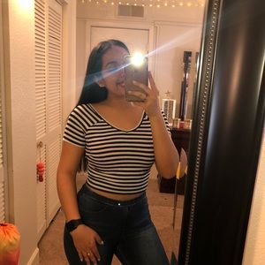 Zebra Stripped Crop Top